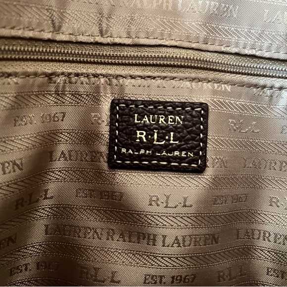 Lauren by Ralph Lauren Brown Leather Boston Bag - Great Condition - Picture 6 of 10